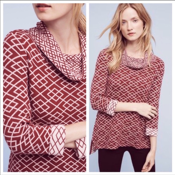 Anthropologie Sweaters - Moth Galena Alpaca Jacquard  Pullover Tunic Small